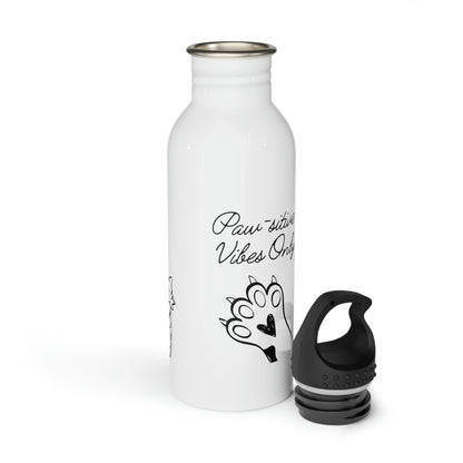 Paw-sitive Vibes Only Stainless Steel Water Bottle