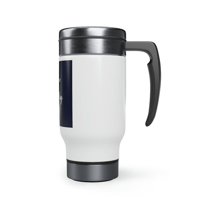 I'd Rather Be Traveling Stainless Steel Travel Mug with Handle, 14oz