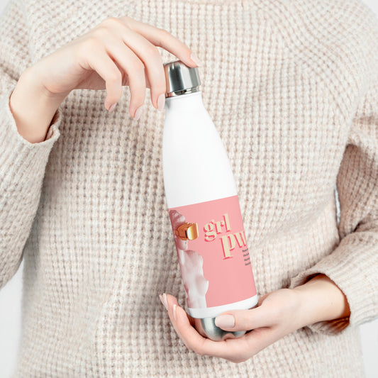 20oz Insulated Bottle with inspirational statement for women who hate cancer