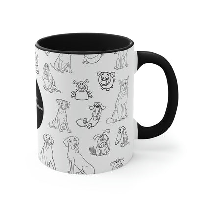 Underdog Black and White Accent Mug