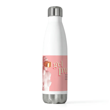 20oz Insulated Bottle with inspirational statement for women who hate cancer