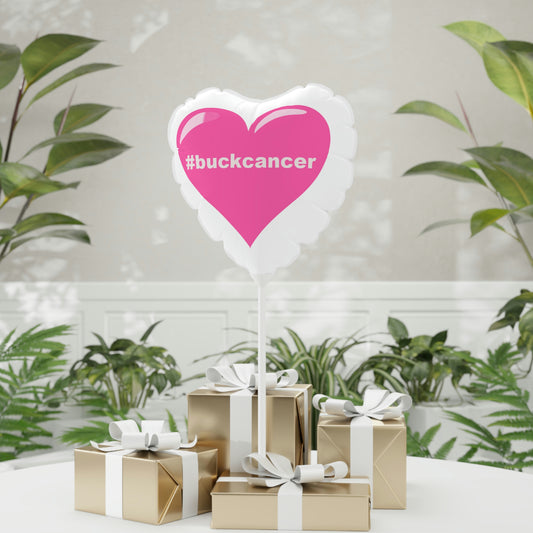#buckcancer Balloon (Round and Heart-shaped), 11"