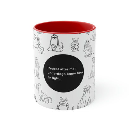 Underdog Black and White Accent Mug