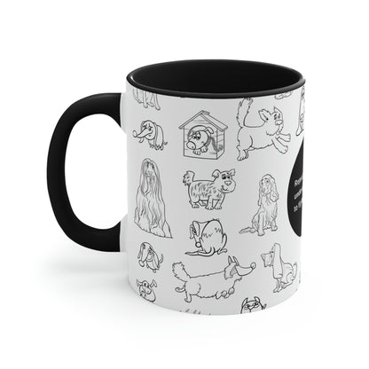 Underdog Black and White Accent Mug