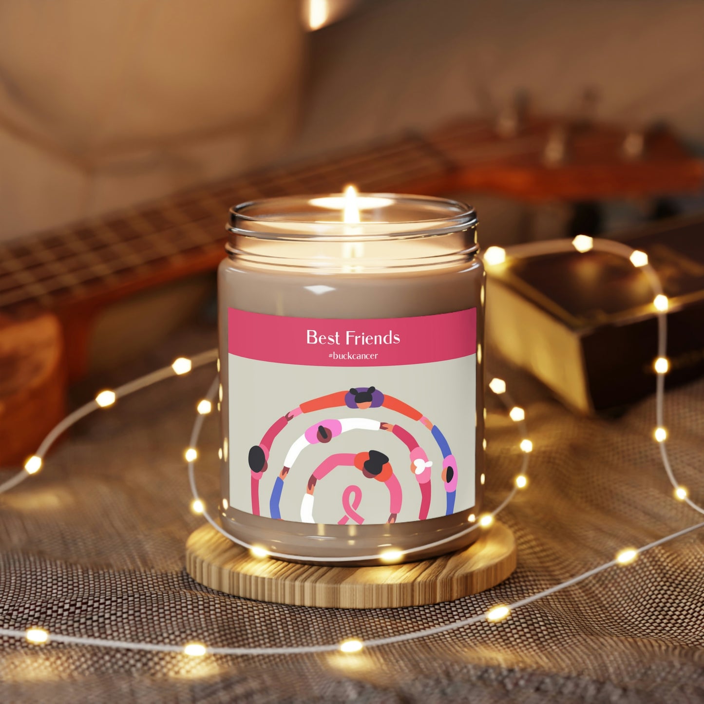 "Best Friends" "Buck Cancer" Scented Candle, 9oz