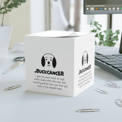 #buckcancer Note Cube