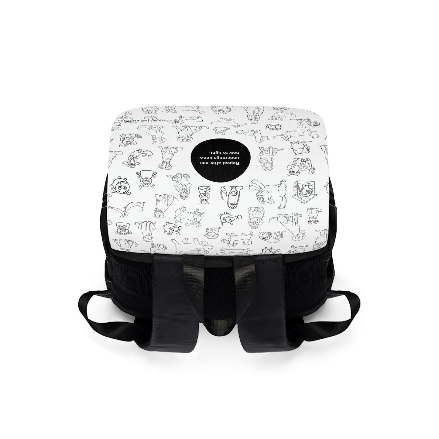 "Underdogs know how to fight" Unisex Casual Shoulder Backpack